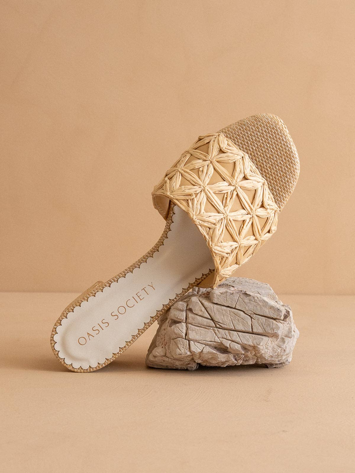 The Winona Woven Raffia Block Heel