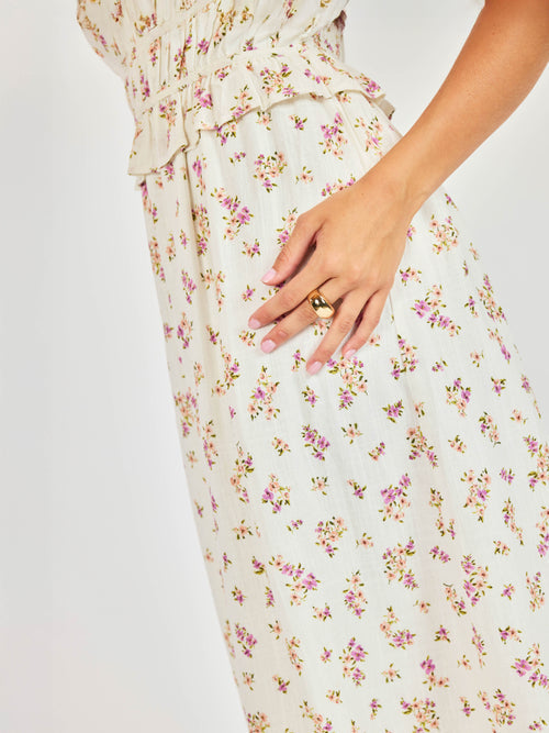 Bouquet Sweetheart Midi Dress