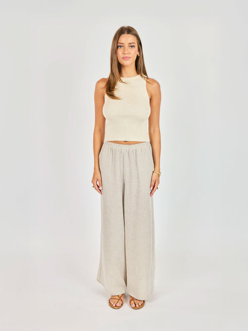 Alexis Boatneck Sweater Tank - Cream