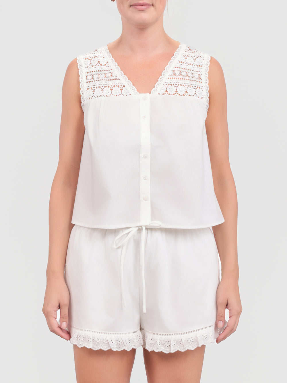 Lowtide Lace Trim Sleeveless Top