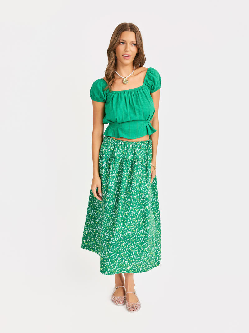 Radiate Cap Sleeved Top