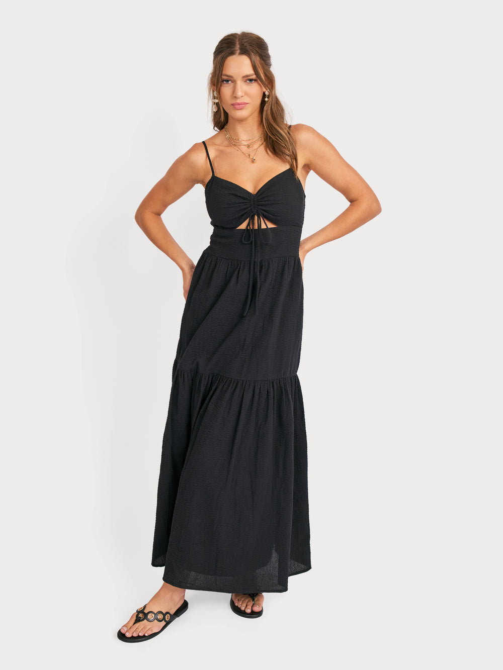 Terra Ruched Maxi Dress