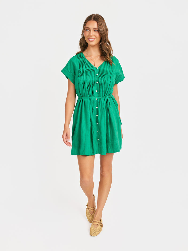 Radiate Pintuck Mini Dress
