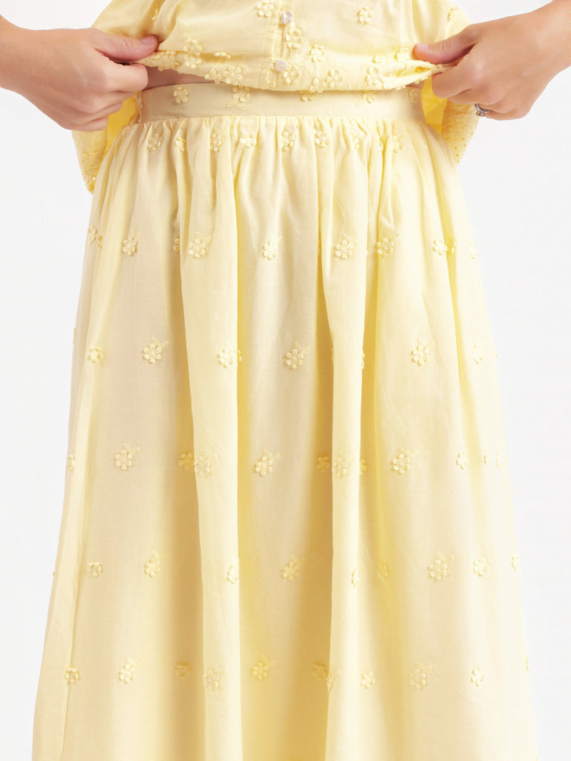 Beachglass Embroidered Maxi Skirt