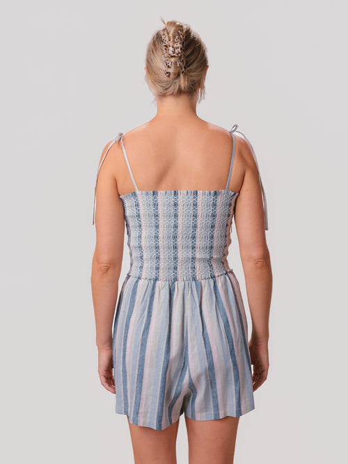 Sweetgrass Stripe Pullover Romper