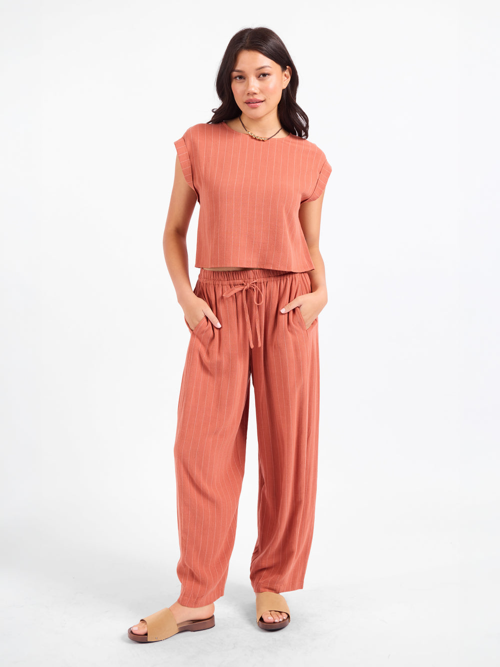Sugarloaf Stripe Cuffed Top