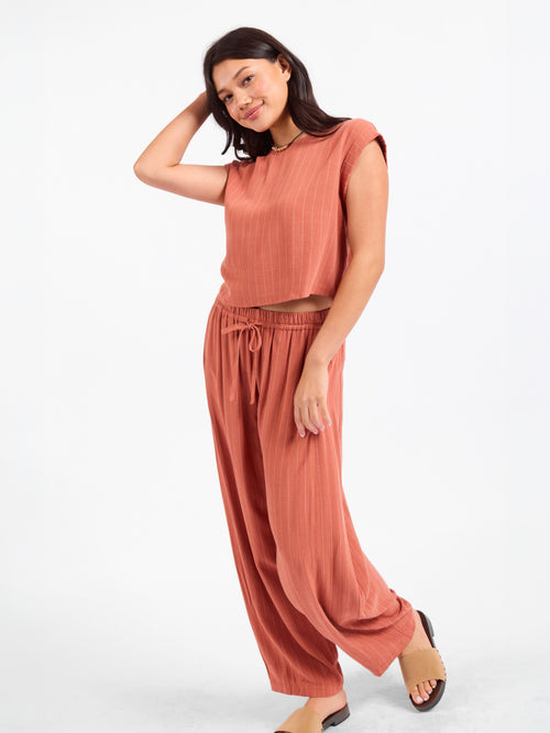 Sugarloaf Stripe Cuffed Top