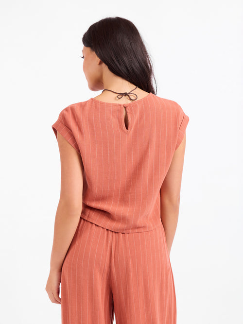 Sugarloaf Stripe Cuffed Top
