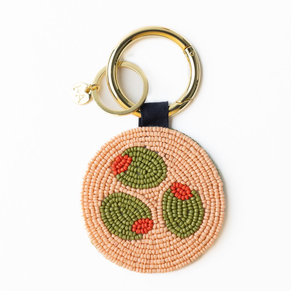 Kelsey Olives Beaded Key Ring