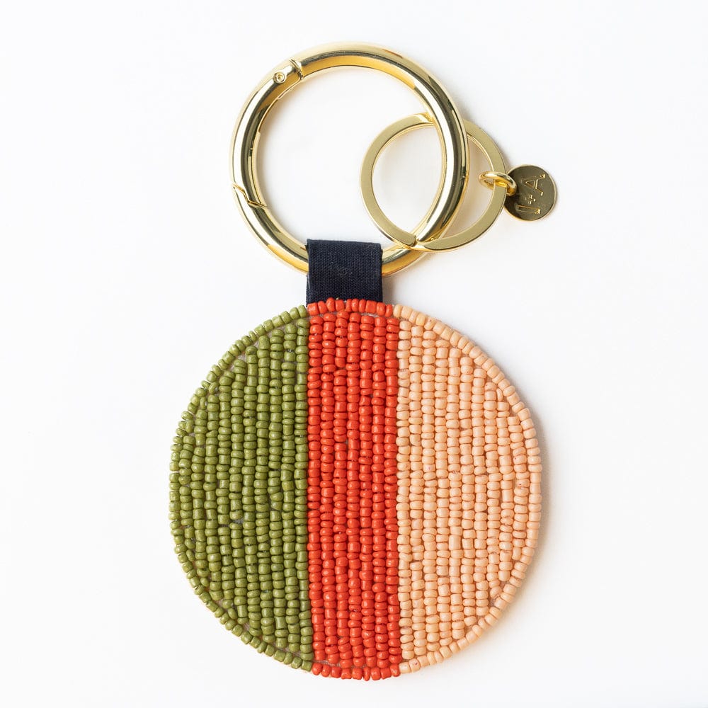 Kelsey Olives Beaded Key Ring