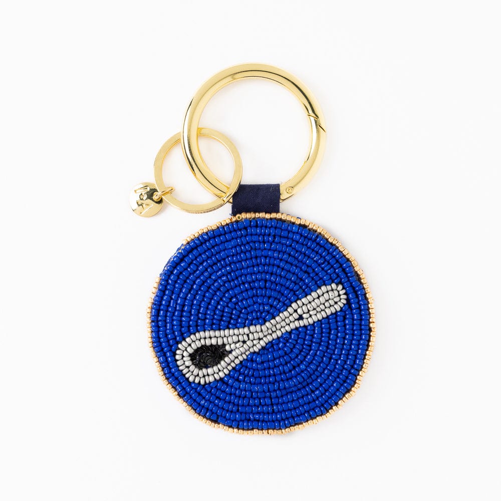 Kelsey Caviar Beaded Key Ring