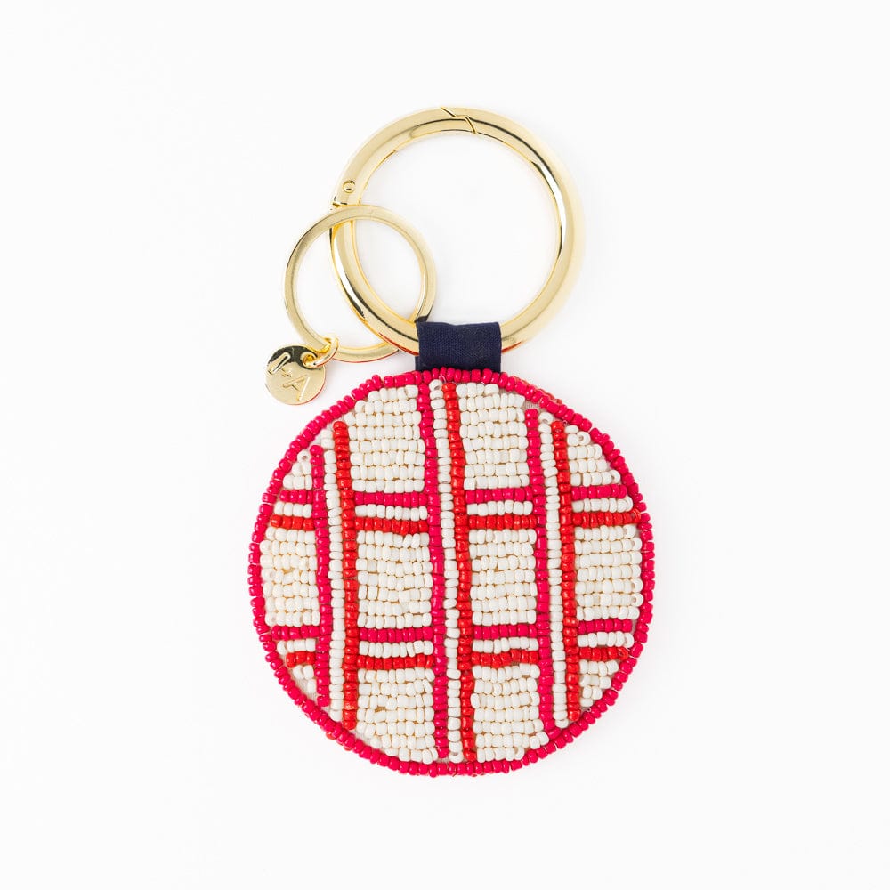 Kelsey Bow Beaded Key Ring