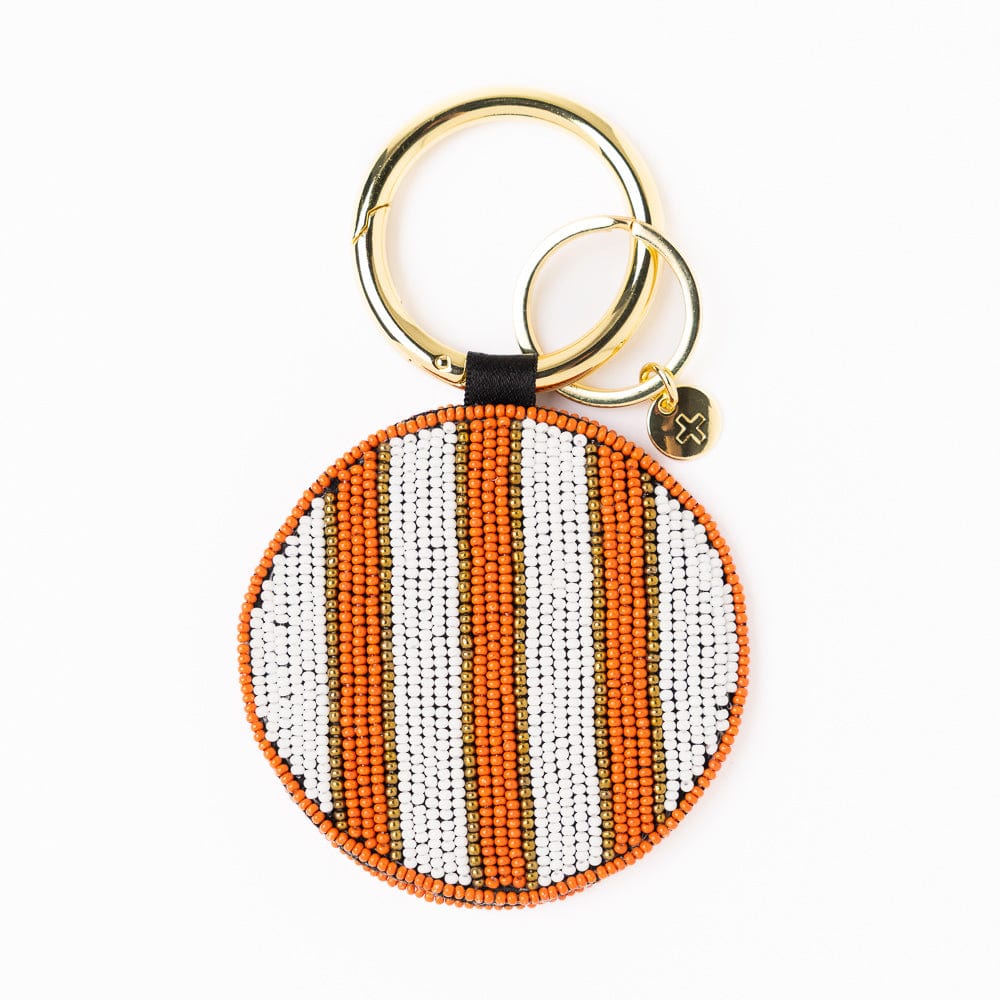 Gameday Football Beaded Key Ring