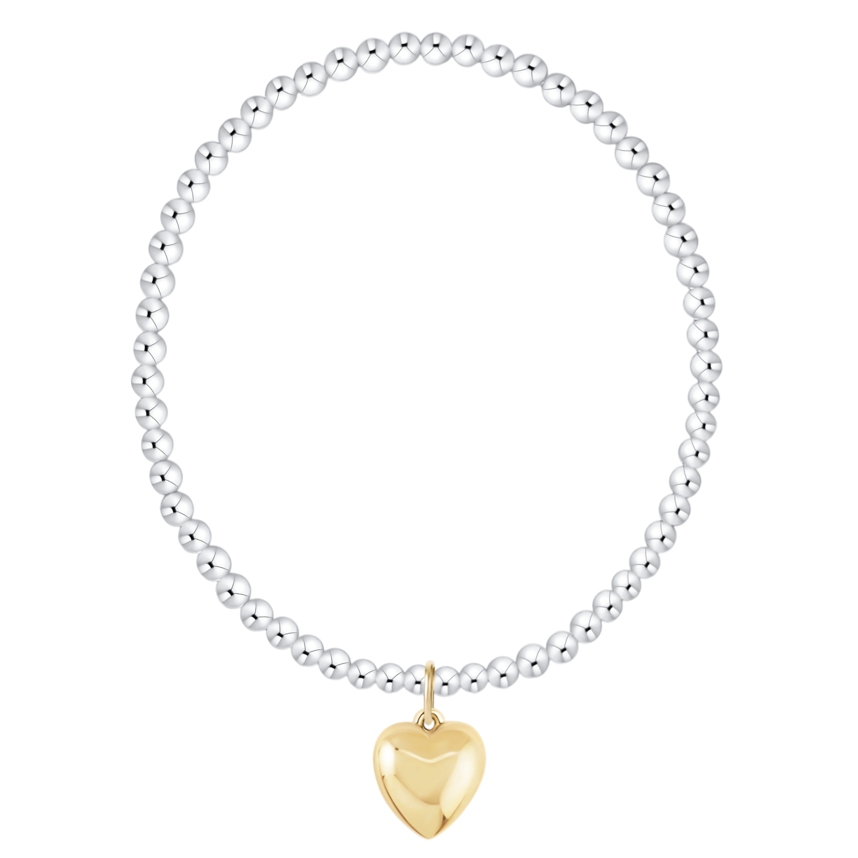 Classic Mixed Metal Bracelet - Love Charm