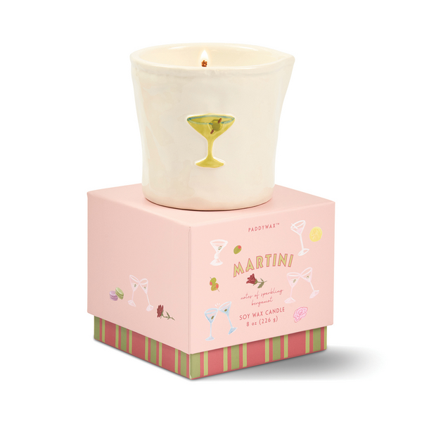 Martini Bistro Ceramic Candle
