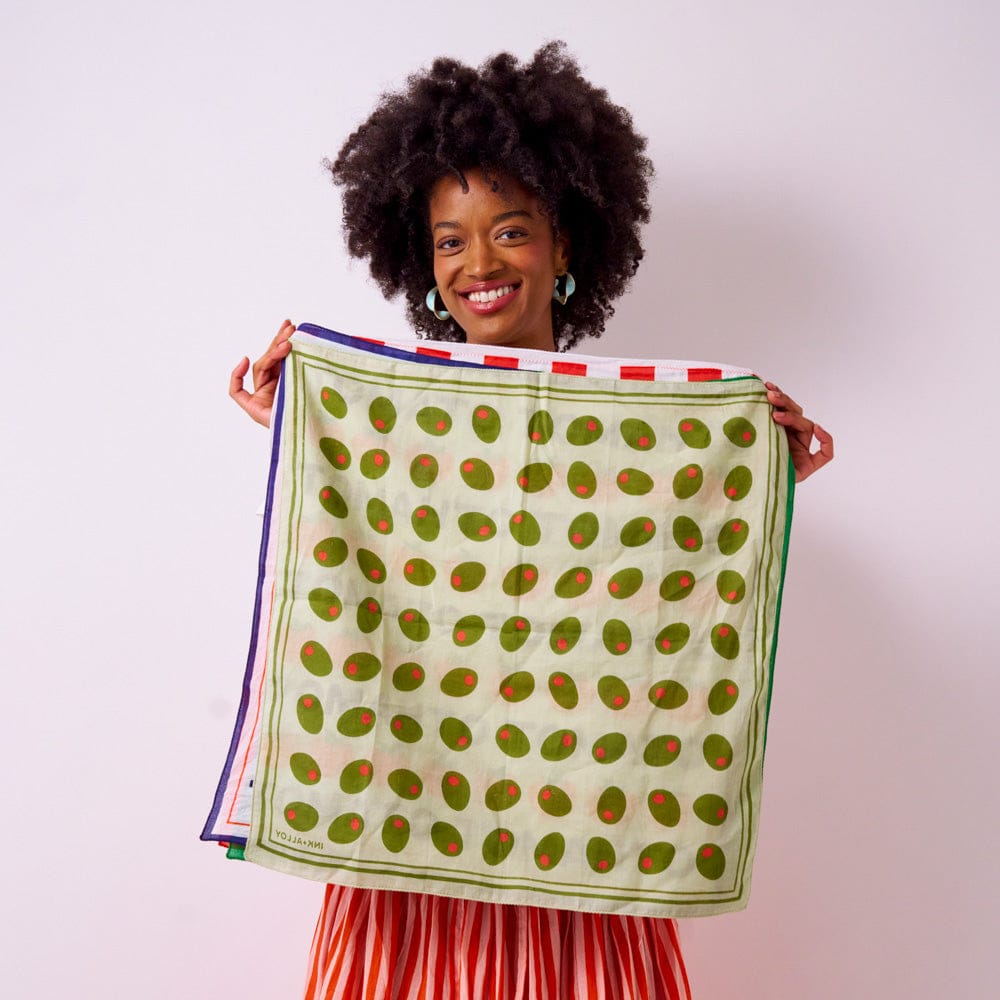 Carson Olive Print Scarf
