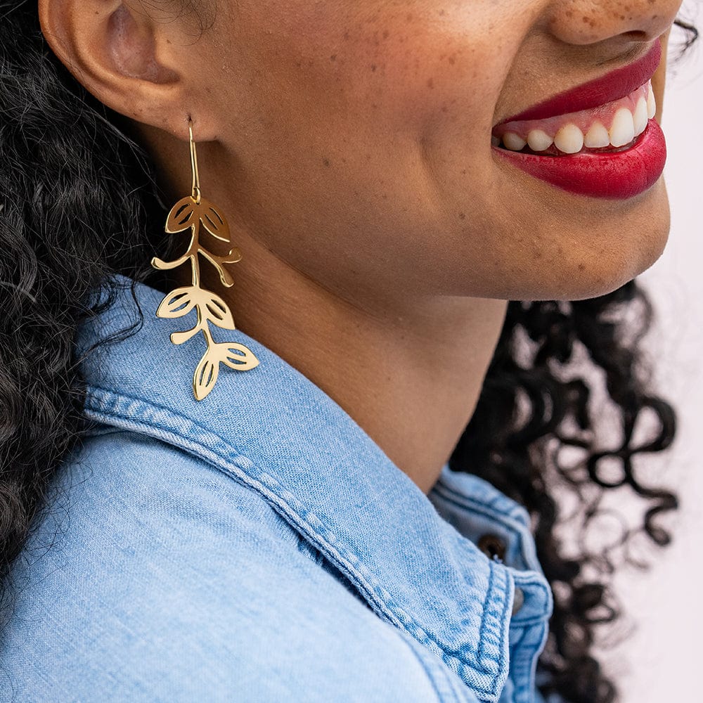 Vera Abstract Leaves Earrings