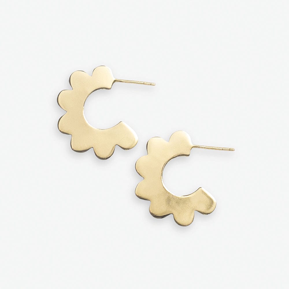 Cora Scallop Hoop Earrings