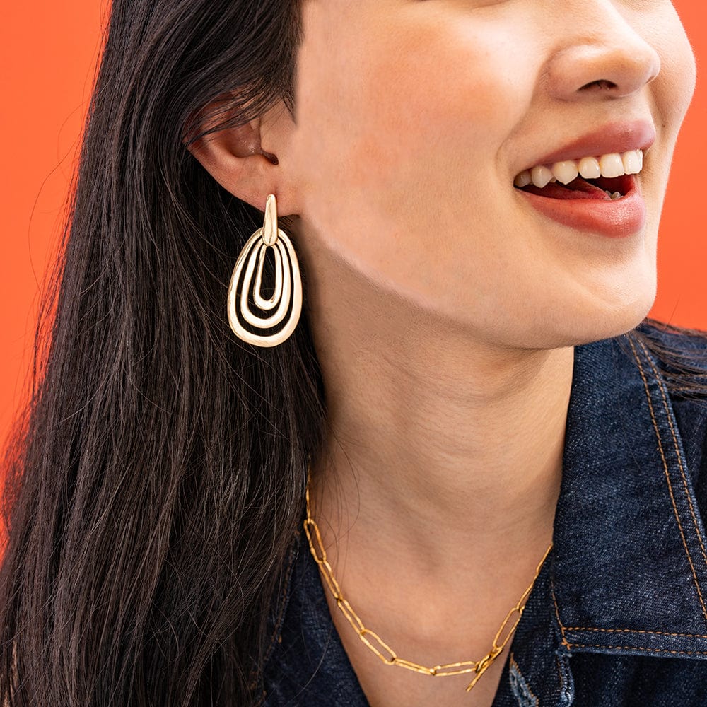 Mila Geometric Teardrop Earrings