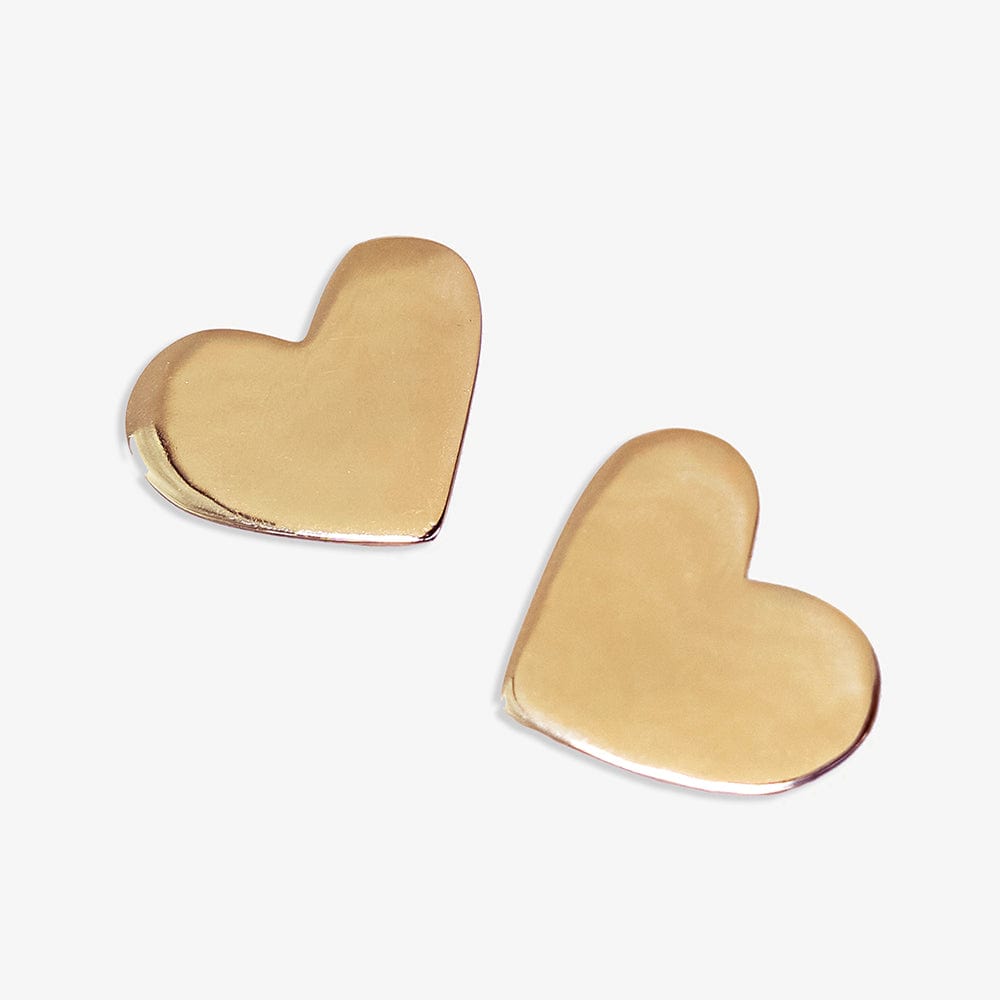 Bella Heart Large Stud Earrings