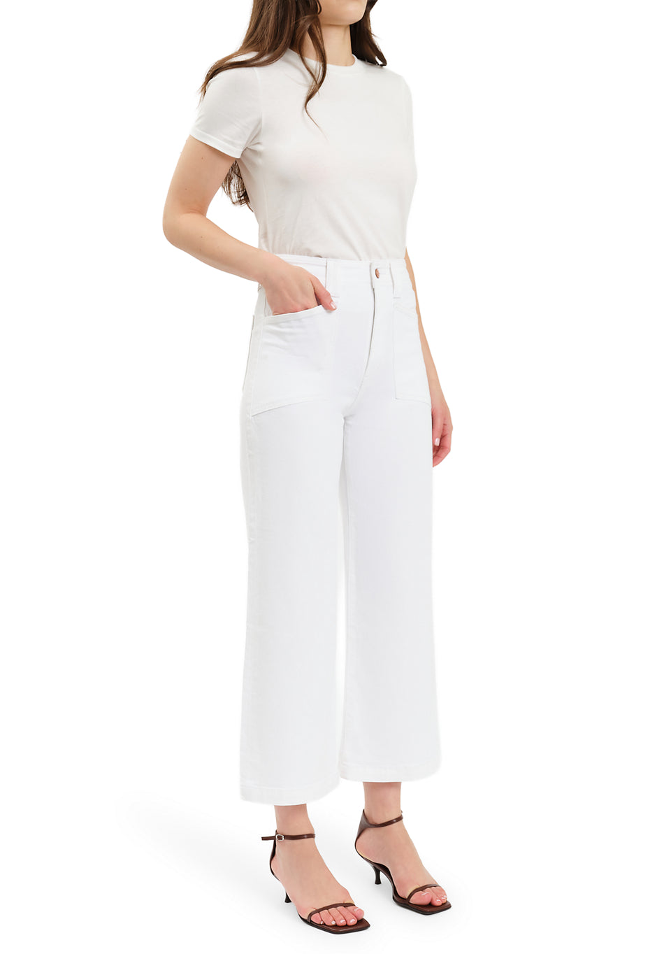 Valley Girl High Rise Wide Leg Jeans - Lamb