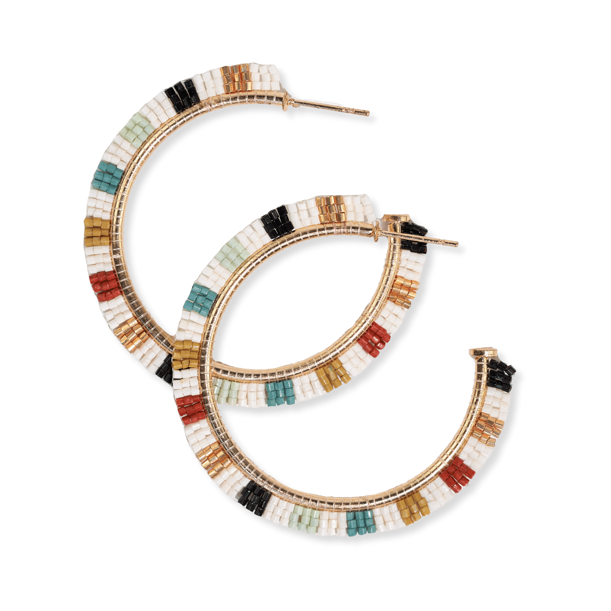 Nora Striped Hoop Earrings