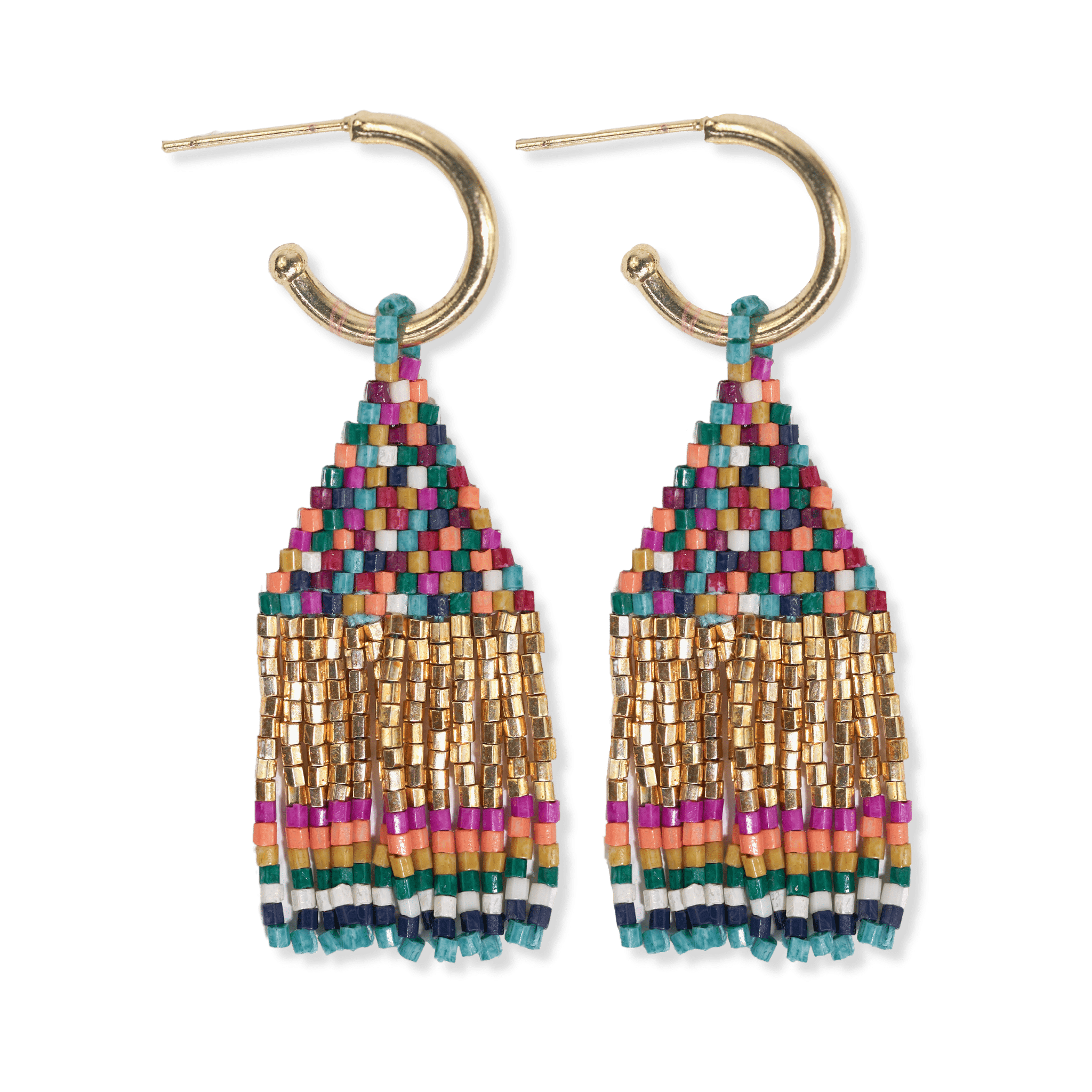 Leta Mini Hoop Fringe Earrings