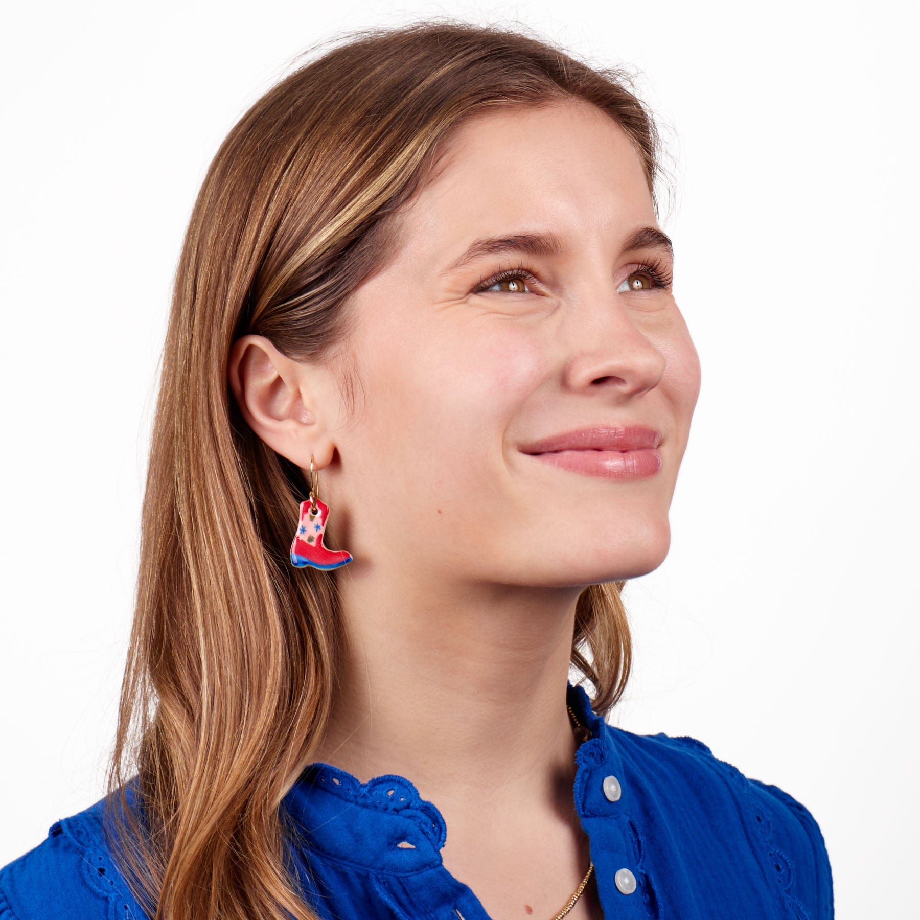Danielle Cowgirl Boot Ceramic Earrings
