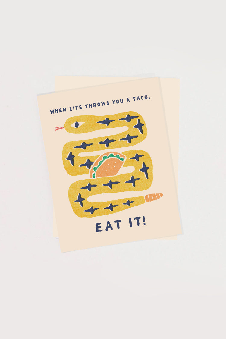 Taco Snake Greeting Card
