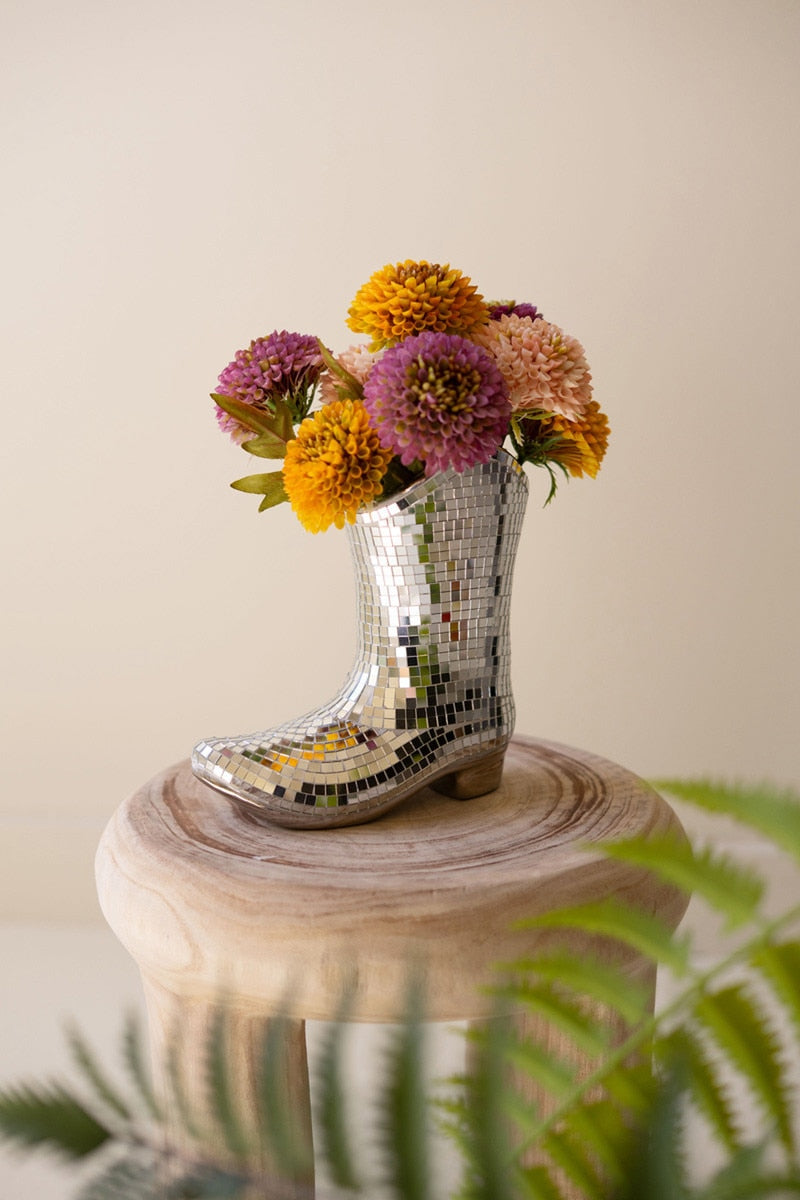 Disco Boot Ceramic Vase