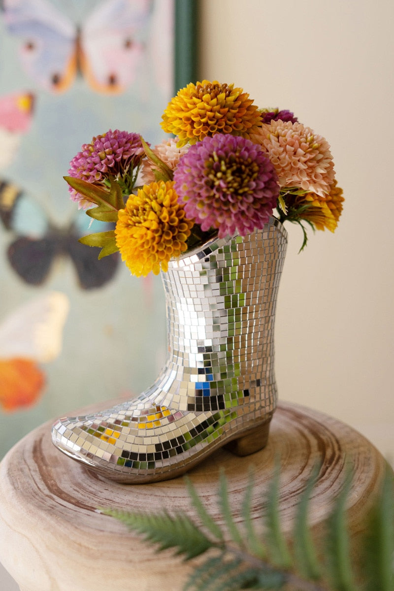 Disco Boot Ceramic Vase