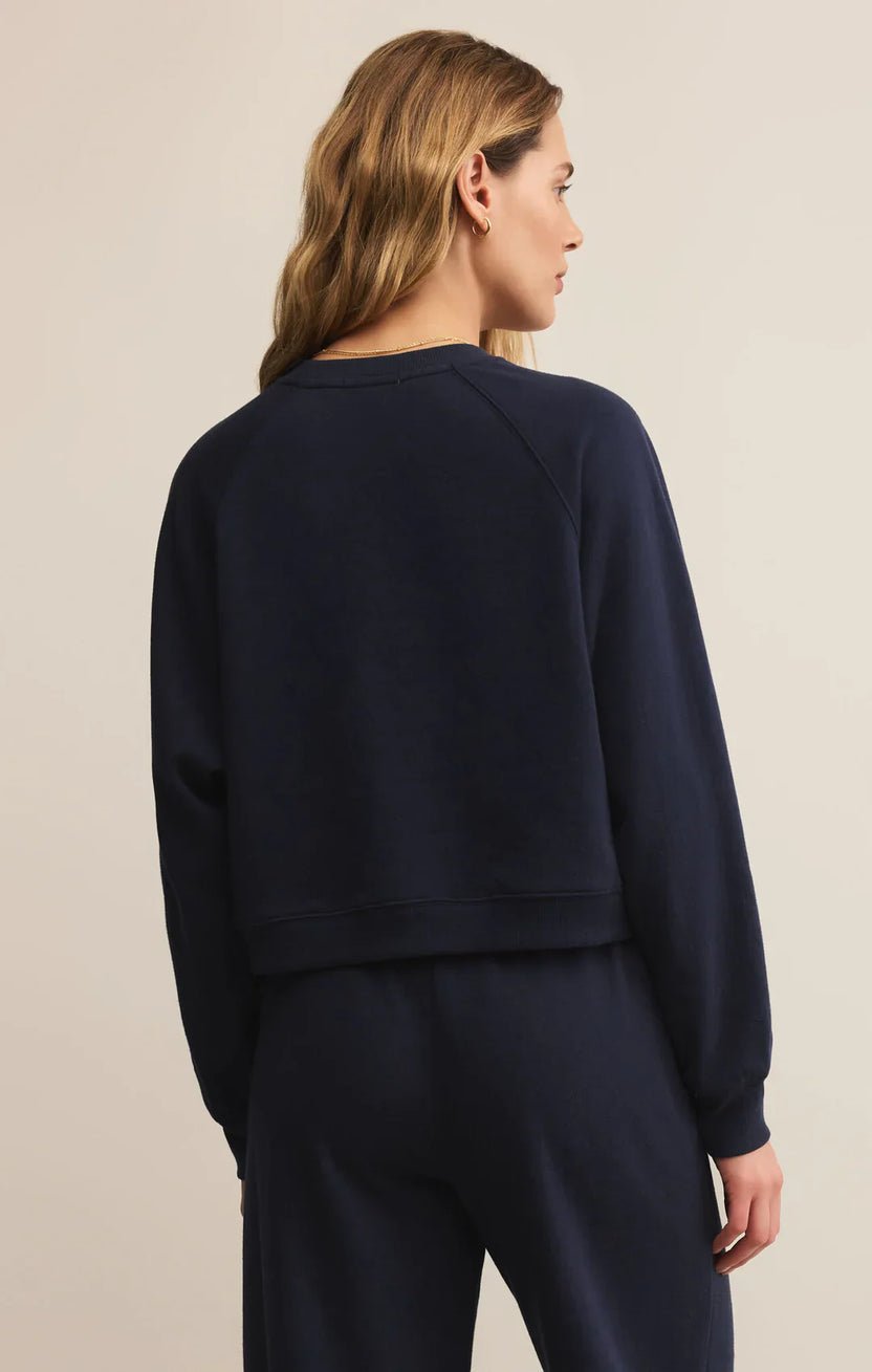 Crop Out Sweatshirt - Blue Sapphire