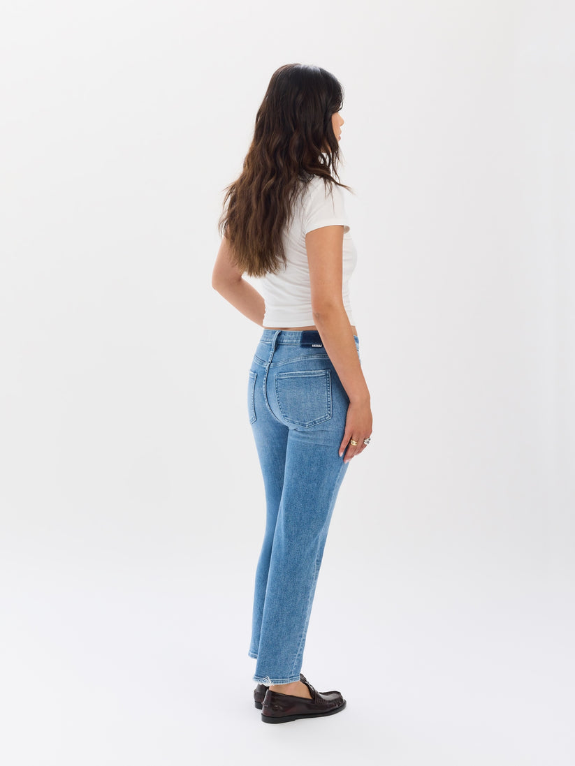Rebel Mid Rise Ankle Slim Straight - Real Deal