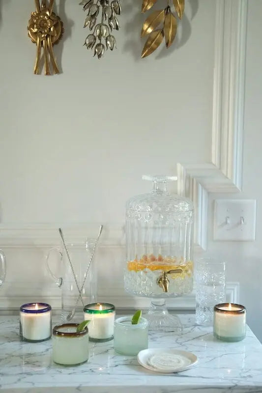 Cactus Flower La Playa Glass Candle