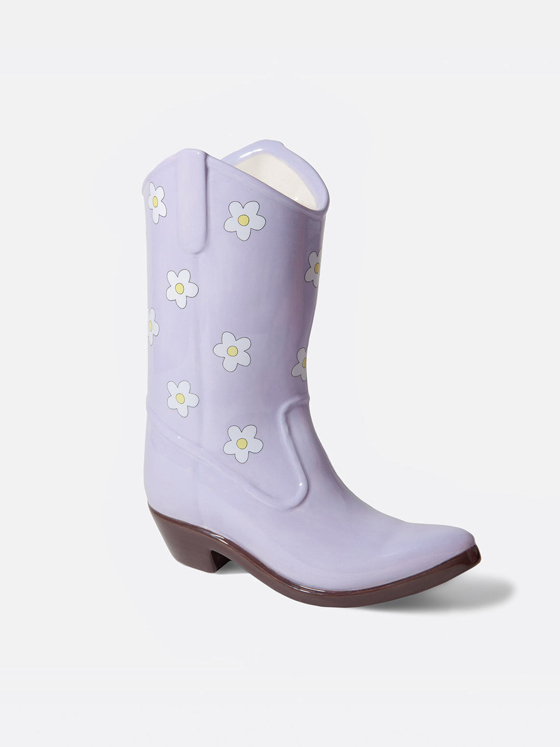 Rodeo Cowboy Boot Vase - Lilac