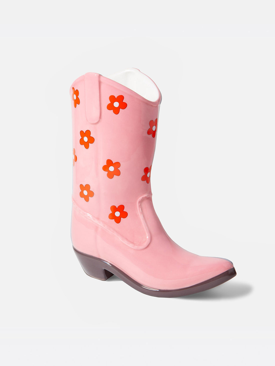 Rodeo Cowboy Boot Vase - Pink