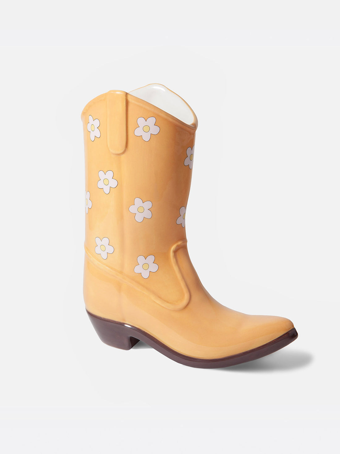 Rodeo Cowboy Boot Vase - Yellow