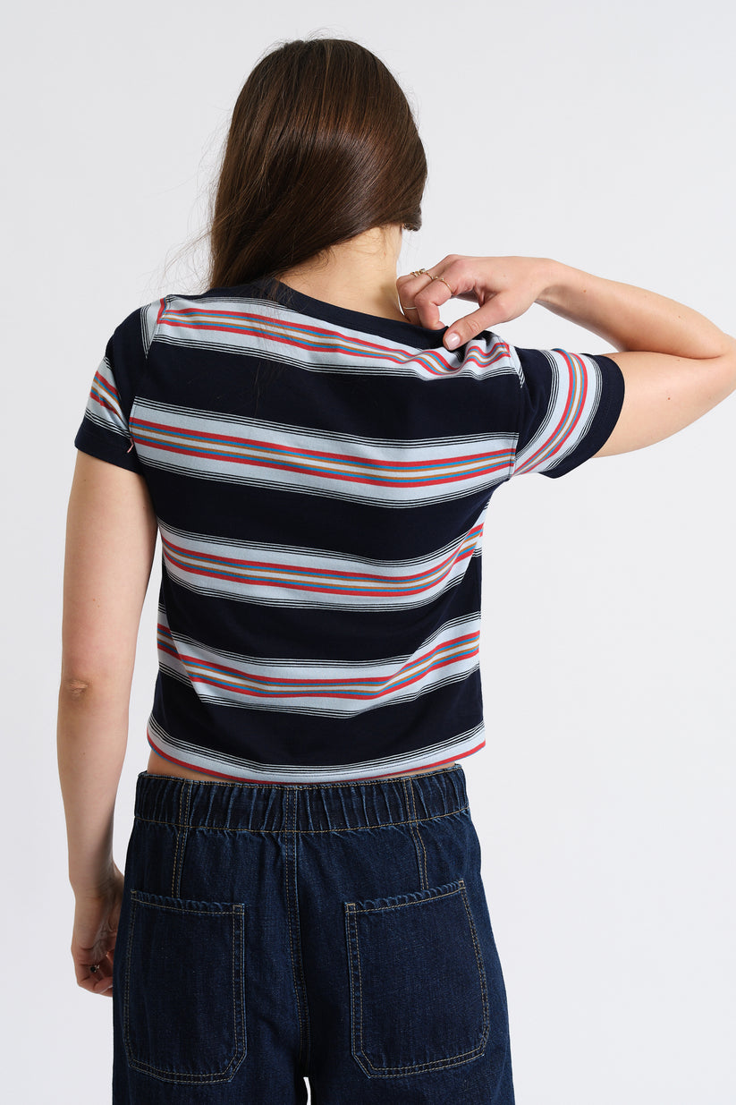 Zuma Crew Neck Tee - Shadow Stripe