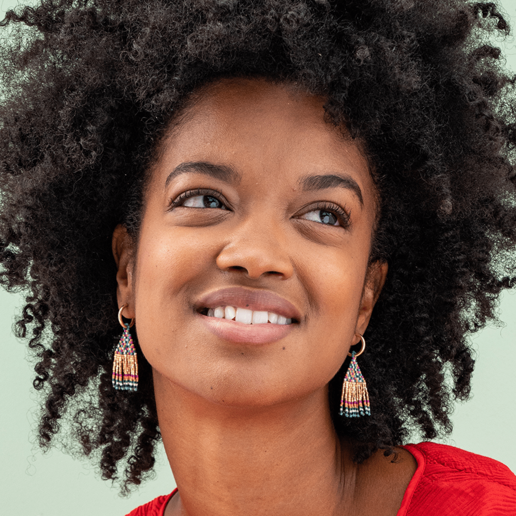 Leta Mini Hoop Fringe Earrings
