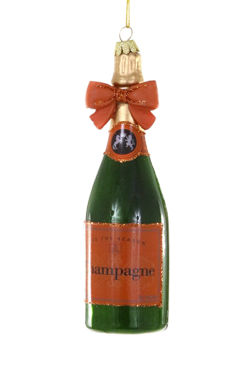 Champagne Orange Bow Ornament