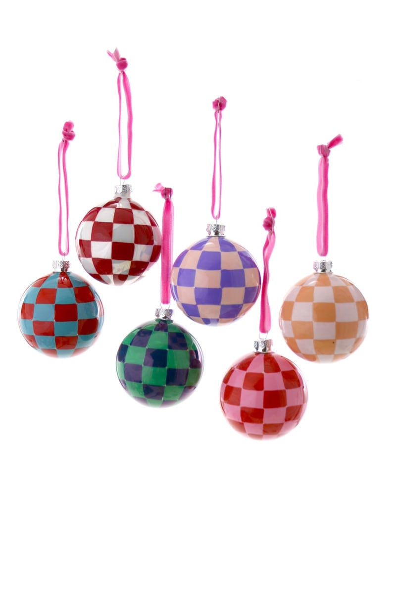 Checkered Bauble Ornament - Medium