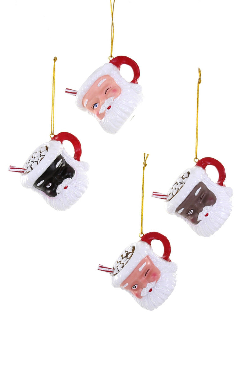 Mini Vintage Santa Mug Ornament