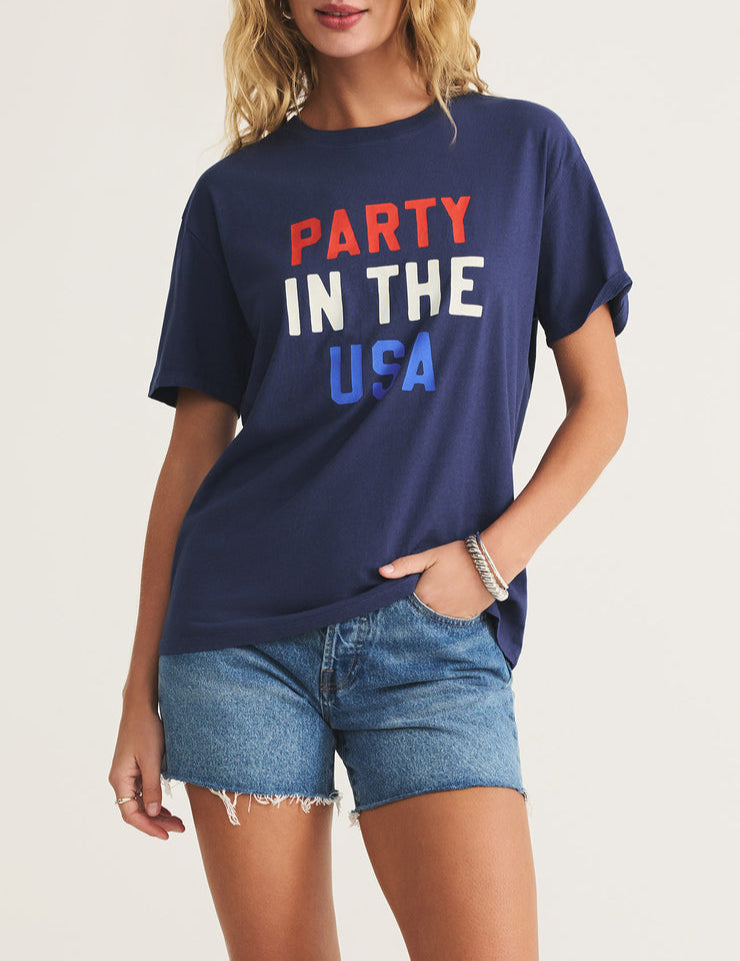 Party Boyfriend Tee - Yacht Blue *FINAL SALE*