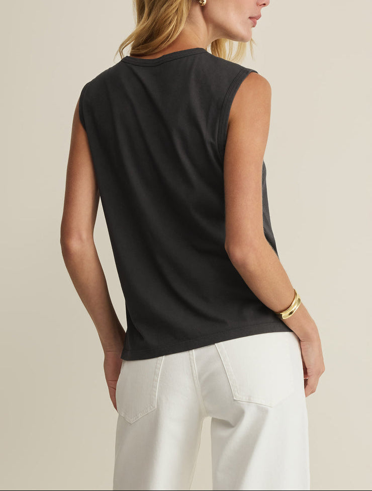 Good Times Muscle Tank - Black Sand