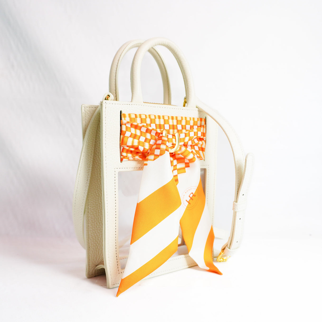 Mini Calista Clear + Checkerboard + Stadium Bag - Oyster