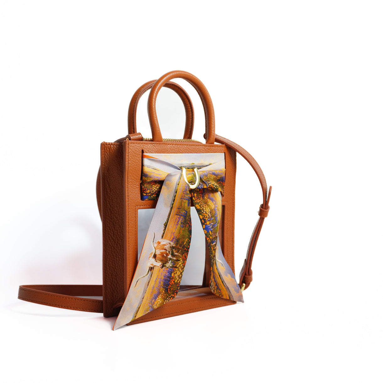 Mini Calista Clear + Texas Stadium Bag - Camel