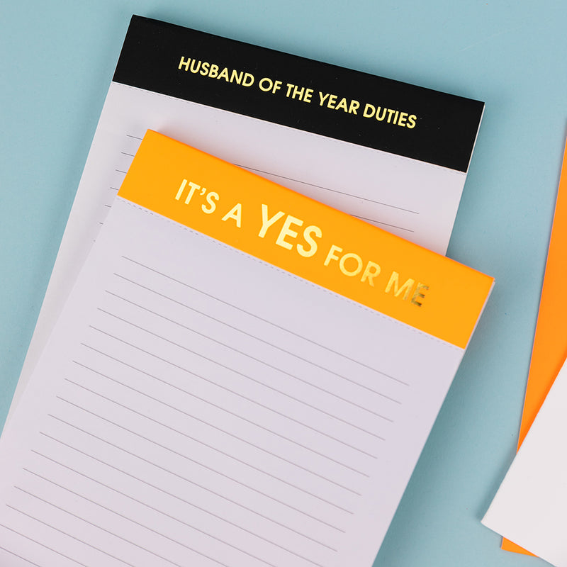 Husband of the Year Duties Notepad