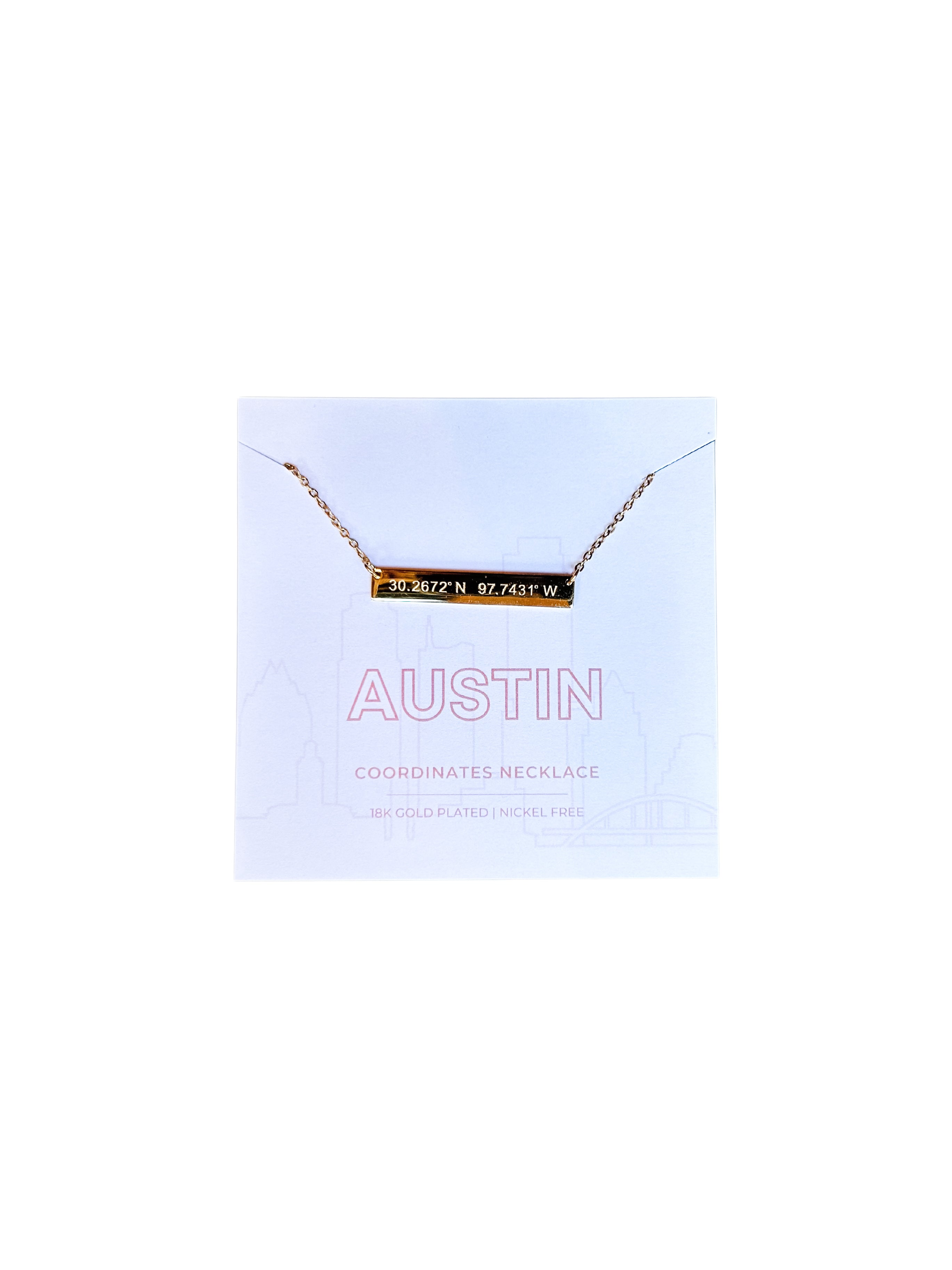 Austin Coordinates Necklace