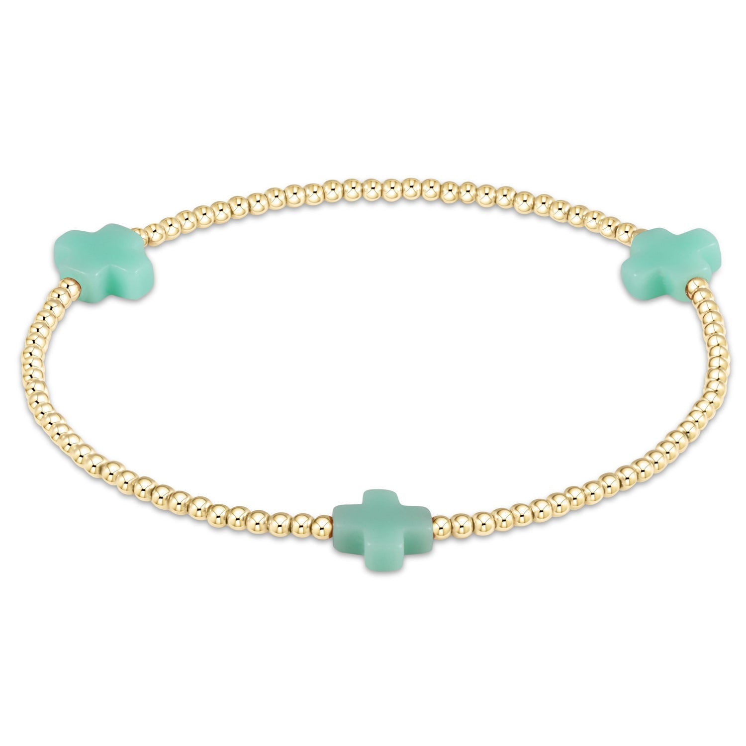 Signature Cross 3mm Bead Bracelet