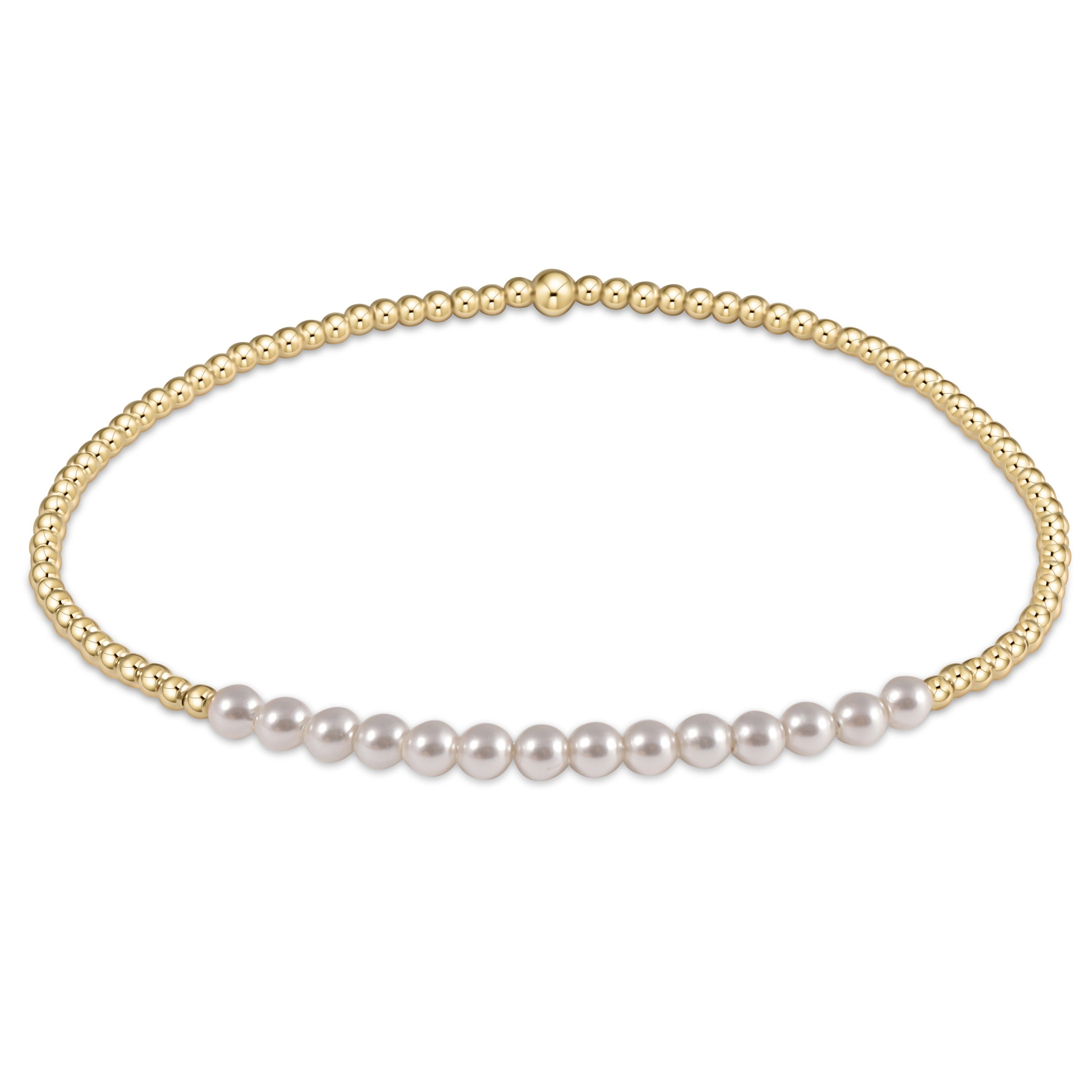 Pearl Gold Bliss Bead Bracelet